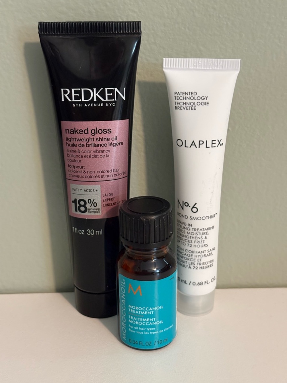 Luxury Hair Oil & Shine Bundle: Olaplex, Redken, Moroccanoil